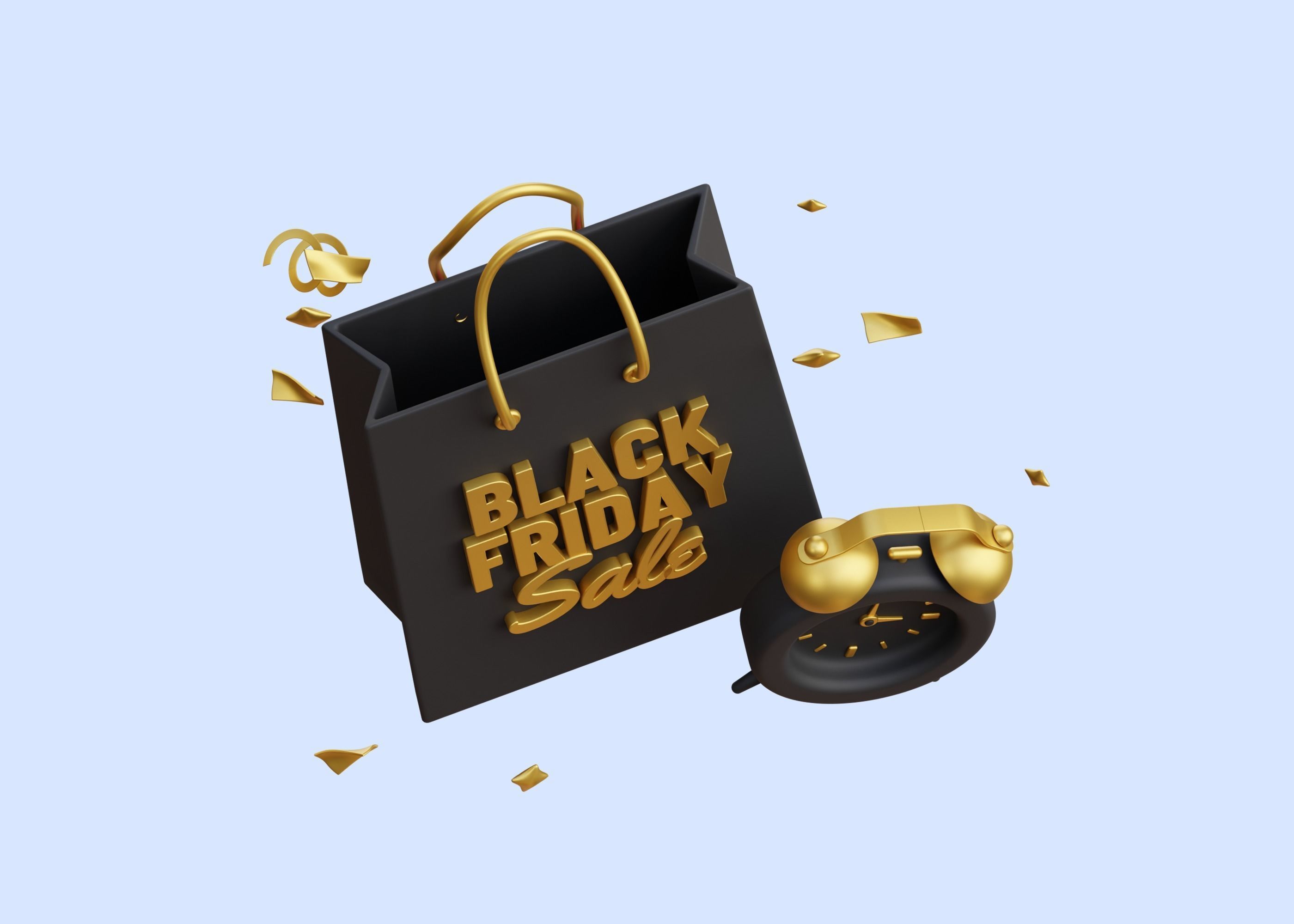Black Friday Bag 3D Illustration Low-poly 3D model_8