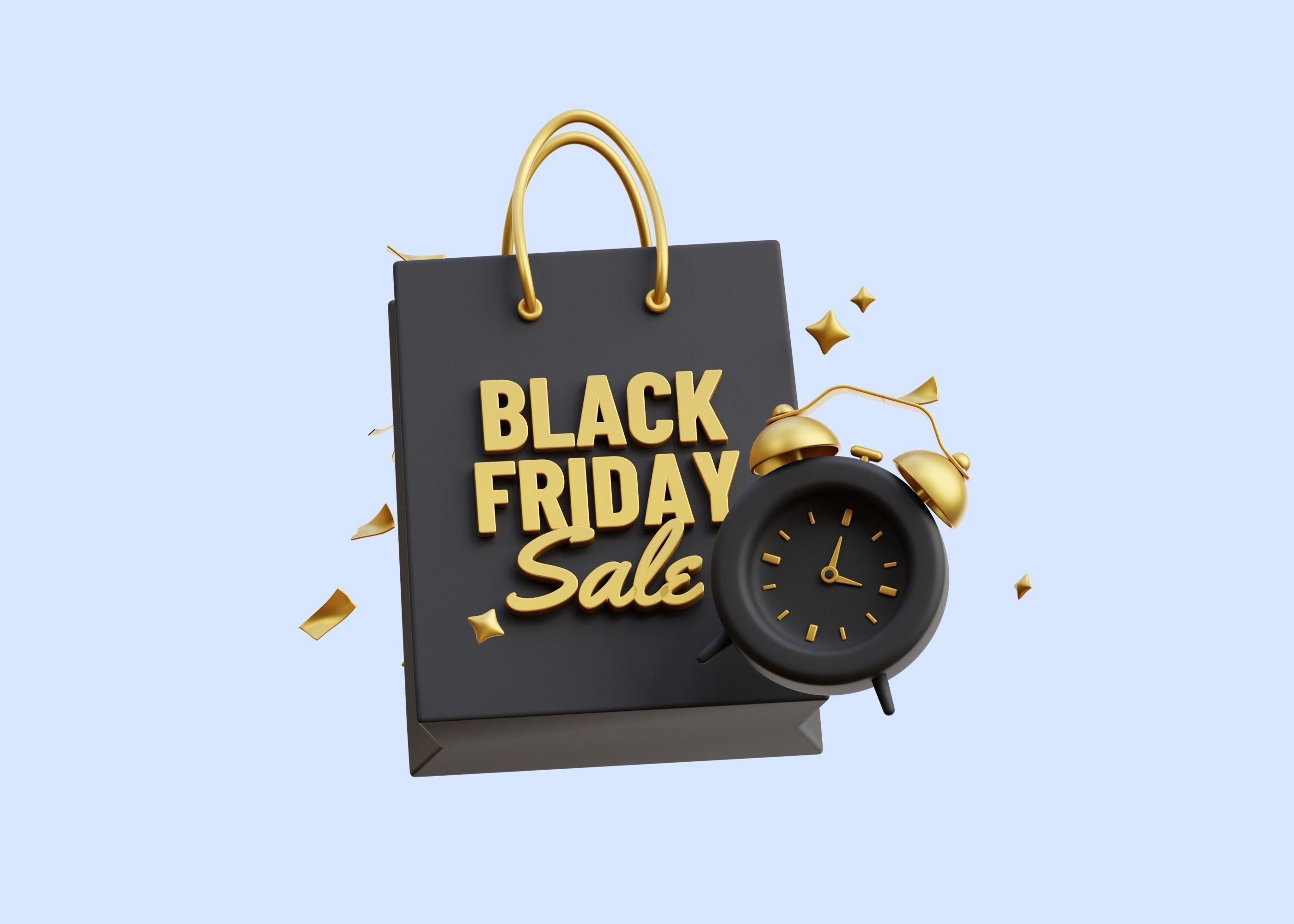 Black Friday Bag 3D Illustration Low-poly 3D model_1