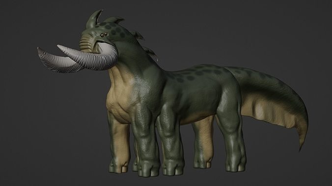 Six legged horned horse  3D model