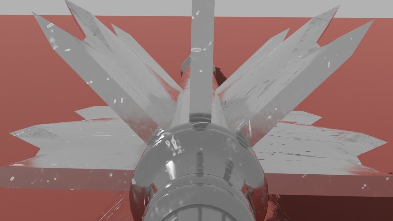 Flanged Mace Low-poly 3D model_4