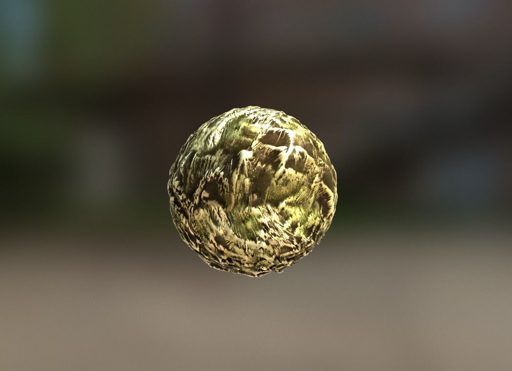 Kakapo New Zealand Bird Feather Texture  3D model_1