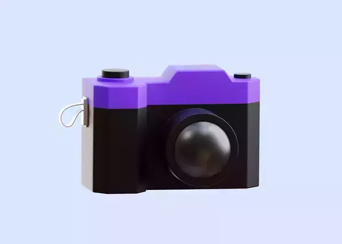 Cartoon Camera Photo 3D Illustration