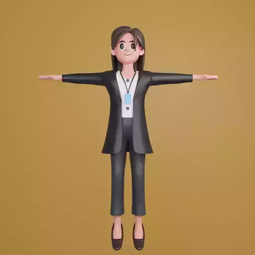 Character cartoon Office Girl 