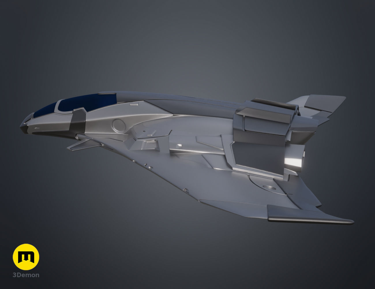 Quinjet aircraft Avengers 3D print model_4