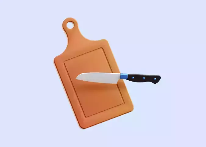 Cutting Board 3D Illustration