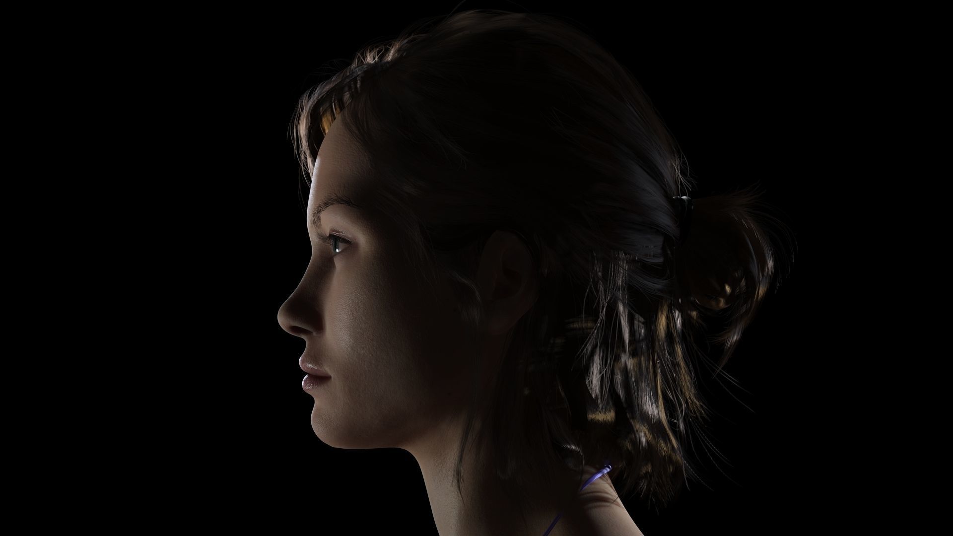 Stella - Realistic Mid Age Woman Advance Rig Low-poly 3D model_12