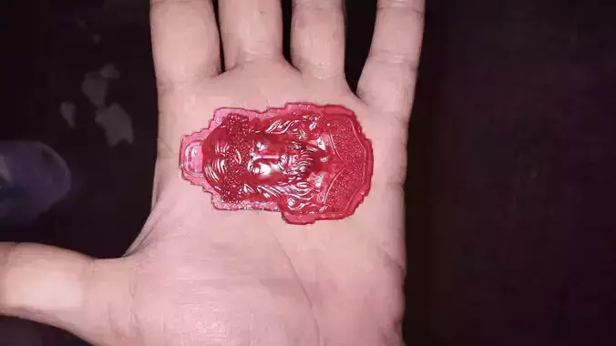 STL DIJE CARA CRIS CON INCRUSTACIONES 7 CM REAL CON ESPALDA 