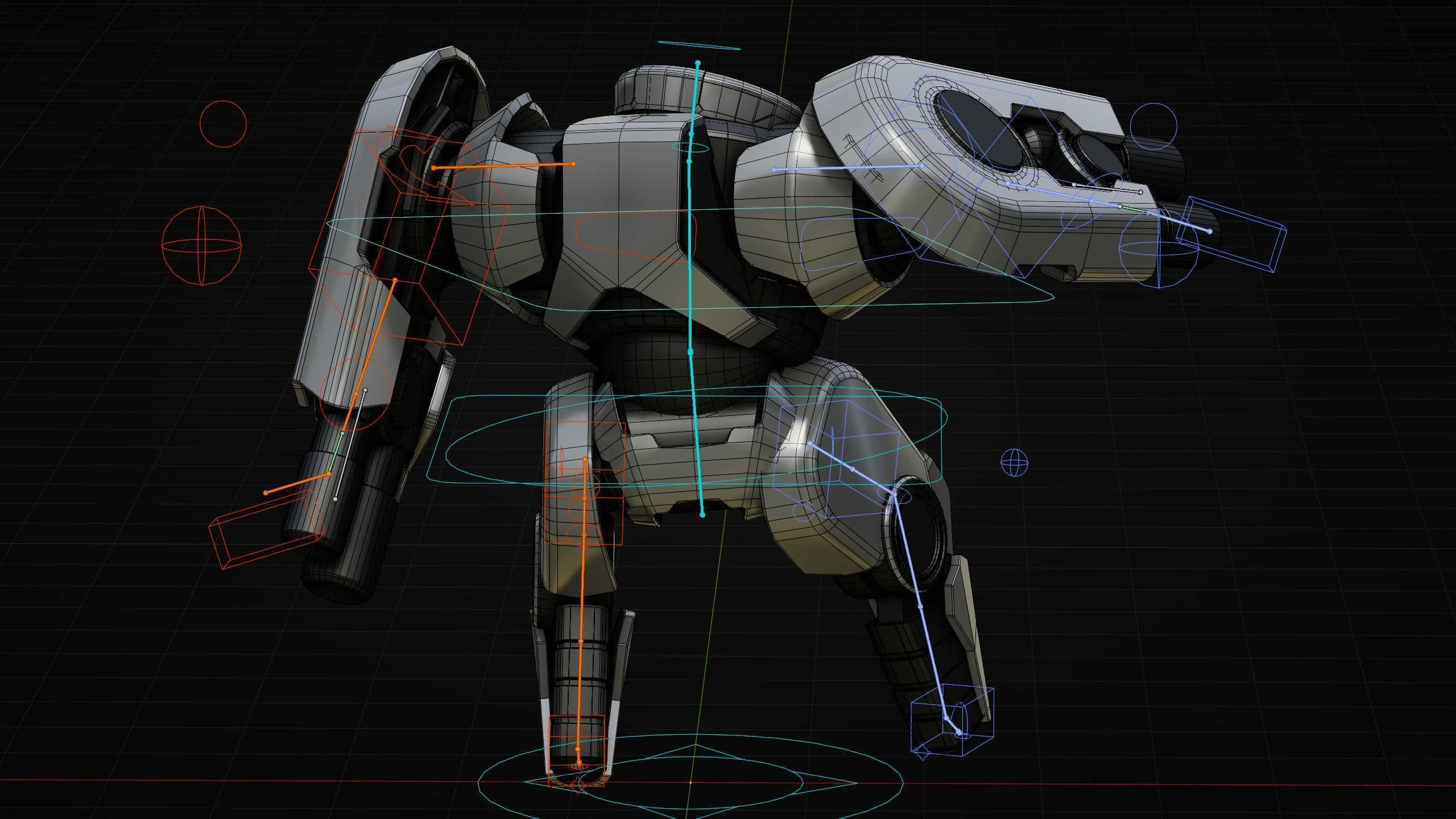 COMBAT DROID X-250 Rigged for Unreal Engine - Unity - MIXAMO  3D model_38