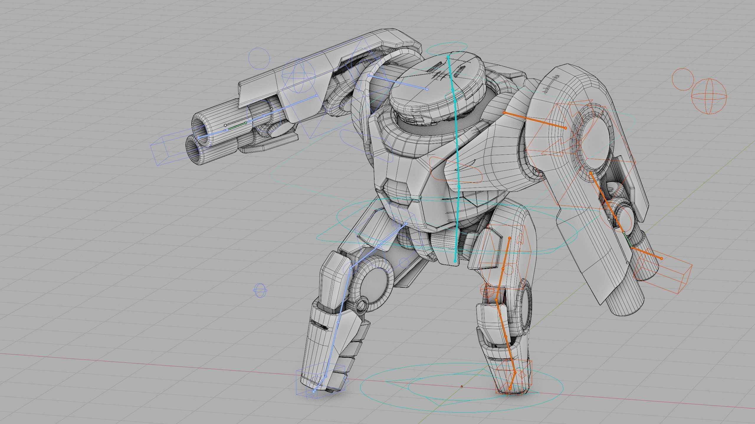 COMBAT DROID X-250 Rigged for Unreal Engine - Unity - MIXAMO  3D model_40