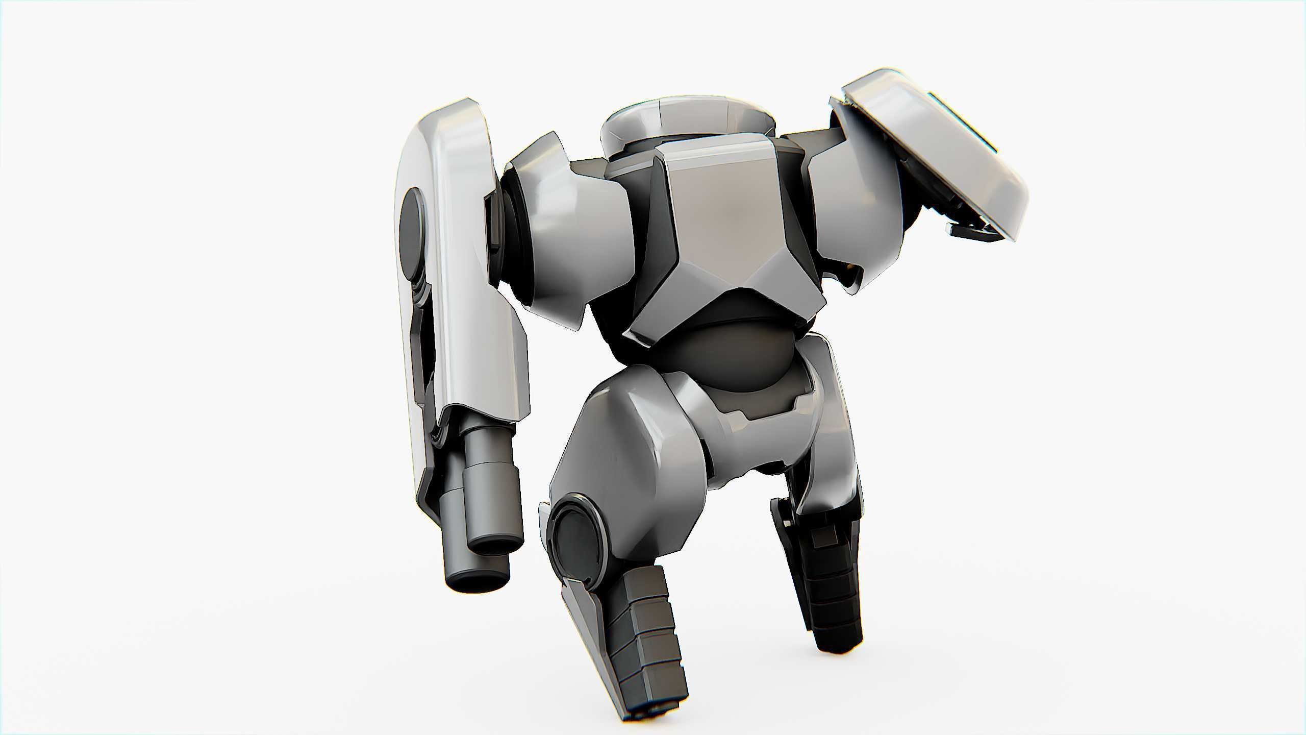 COMBAT DROID X-250 Rigged for Unreal Engine - Unity - MIXAMO  3D model_13