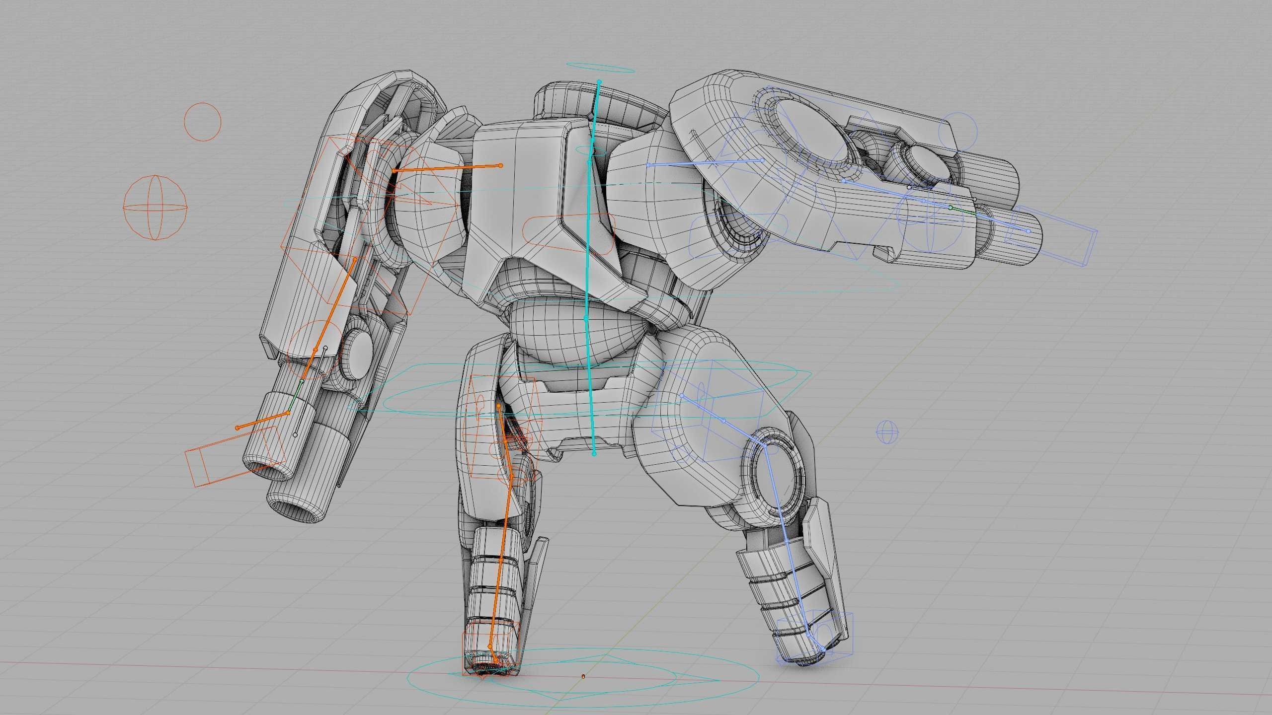 COMBAT DROID X-250 Rigged for Unreal Engine - Unity - MIXAMO  3D model_41