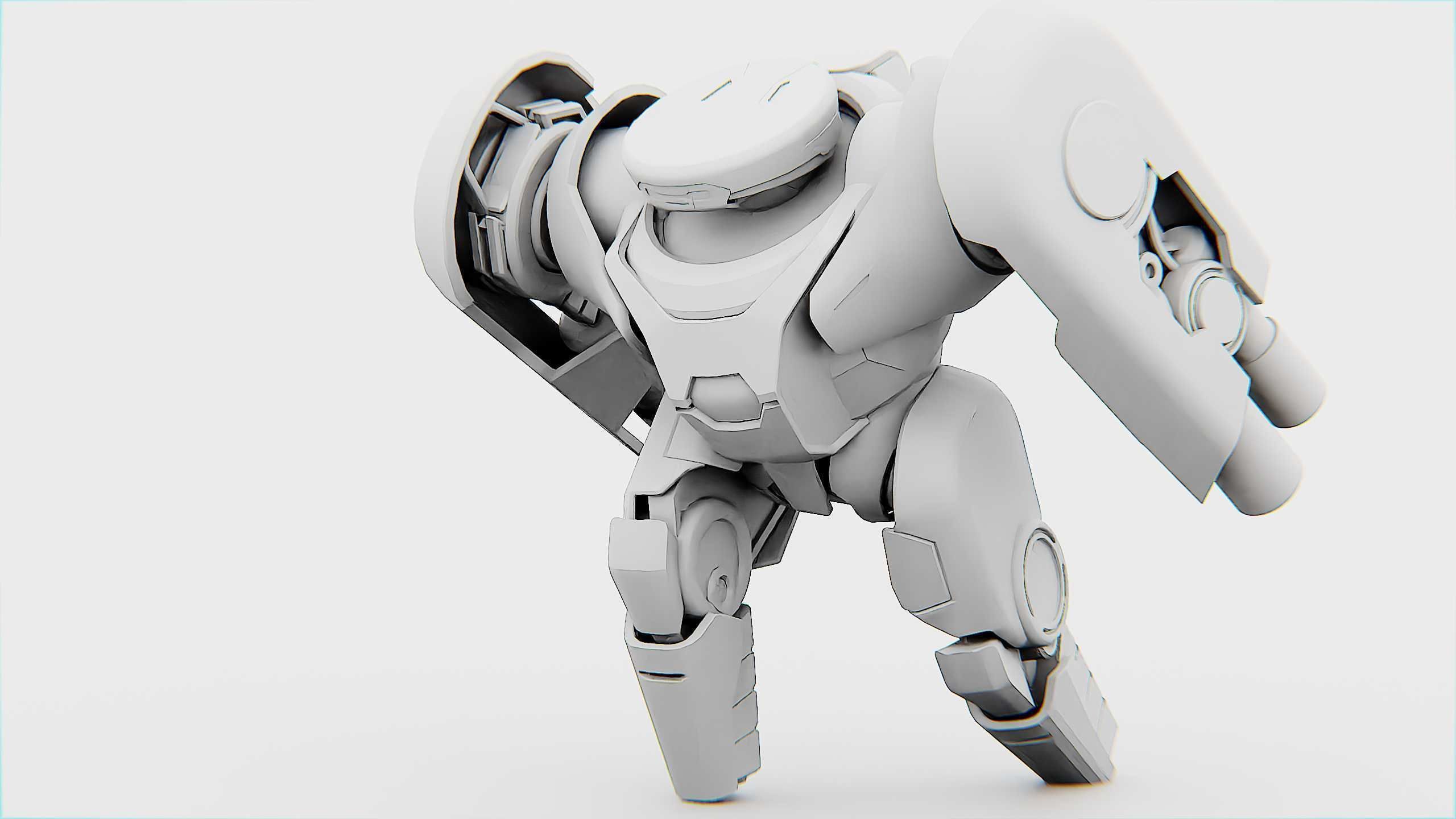 COMBAT DROID X-250 Rigged for Unreal Engine - Unity - MIXAMO  3D model_32