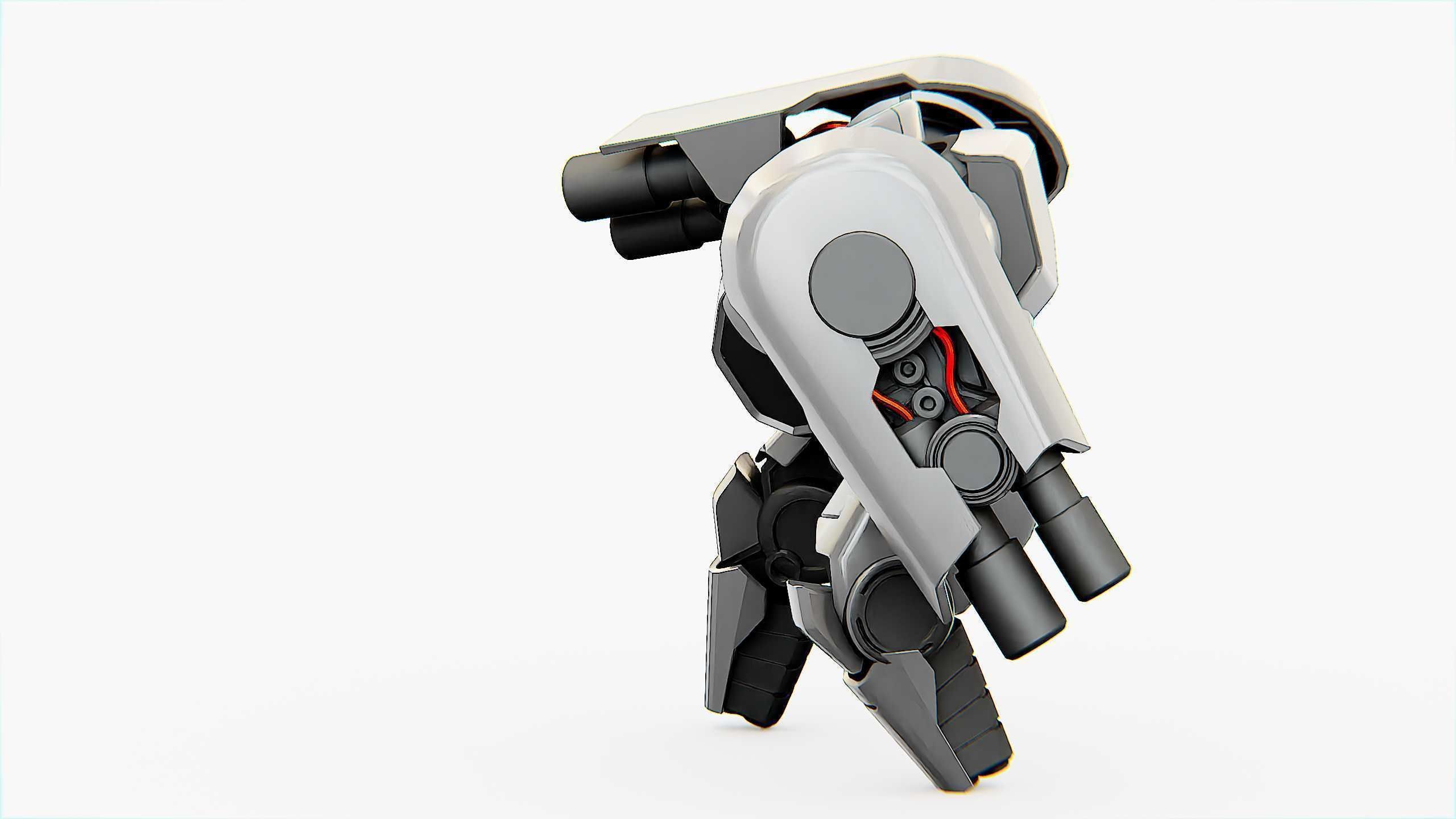 COMBAT DROID X-250 Rigged for Unreal Engine - Unity - MIXAMO  3D model_17
