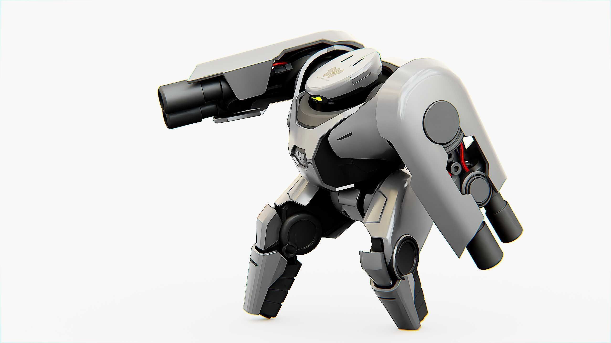 COMBAT DROID X-250 Rigged for Unreal Engine - Unity - MIXAMO  3D model_19