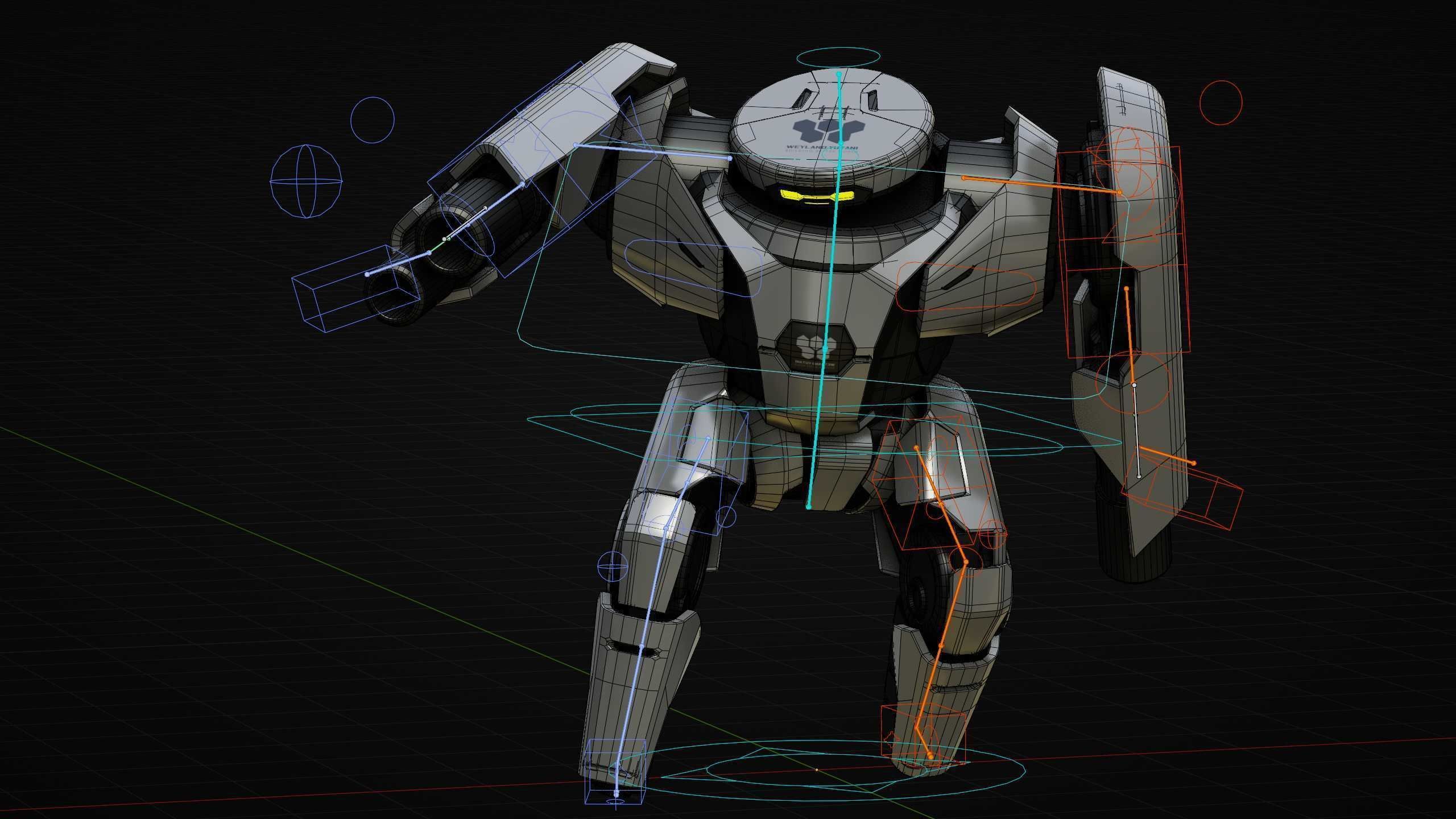 COMBAT DROID X-250 Rigged for Unreal Engine - Unity - MIXAMO  3D model_37