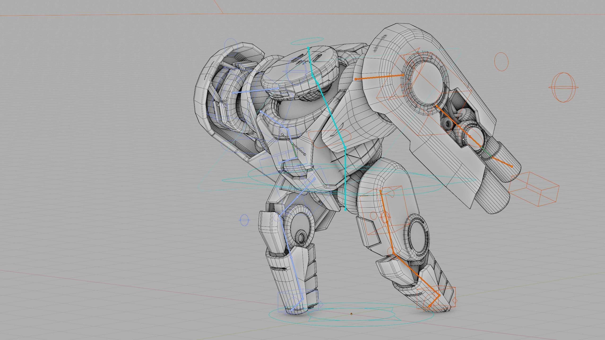 COMBAT DROID X-250 Rigged for Unreal Engine - Unity - MIXAMO  3D model_42
