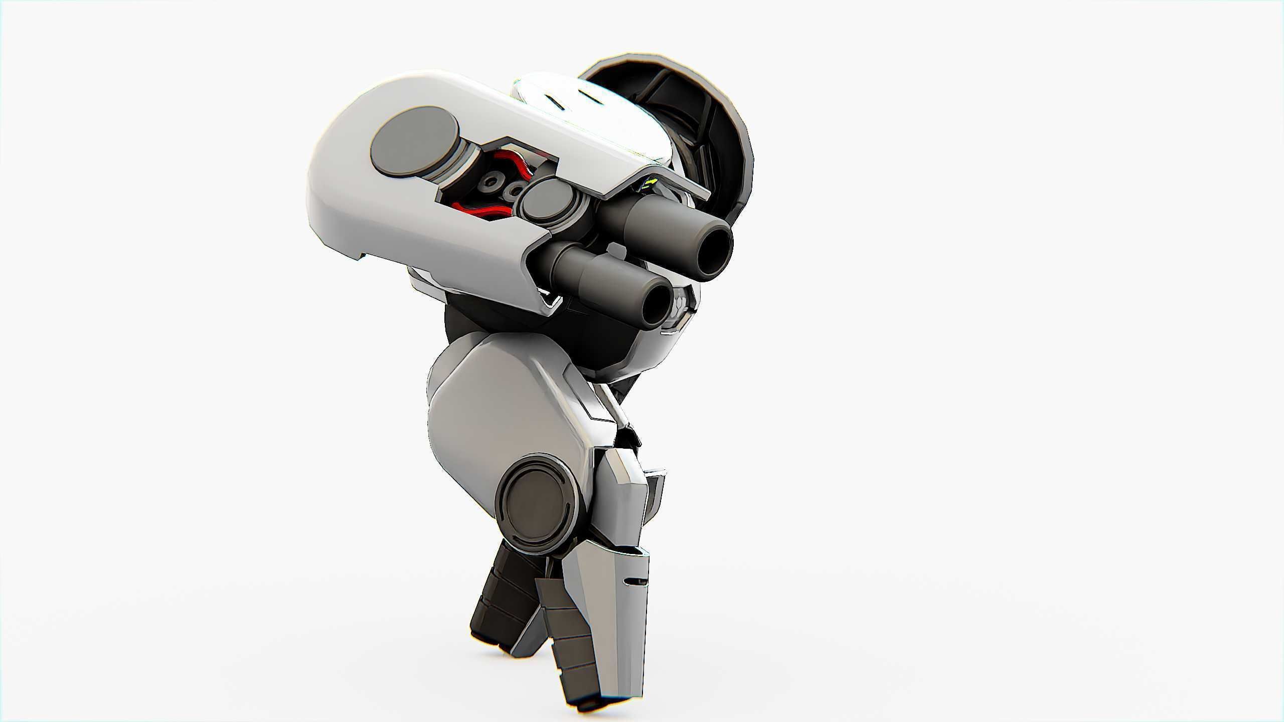 COMBAT DROID X-250 Rigged for Unreal Engine - Unity - MIXAMO  3D model_4
