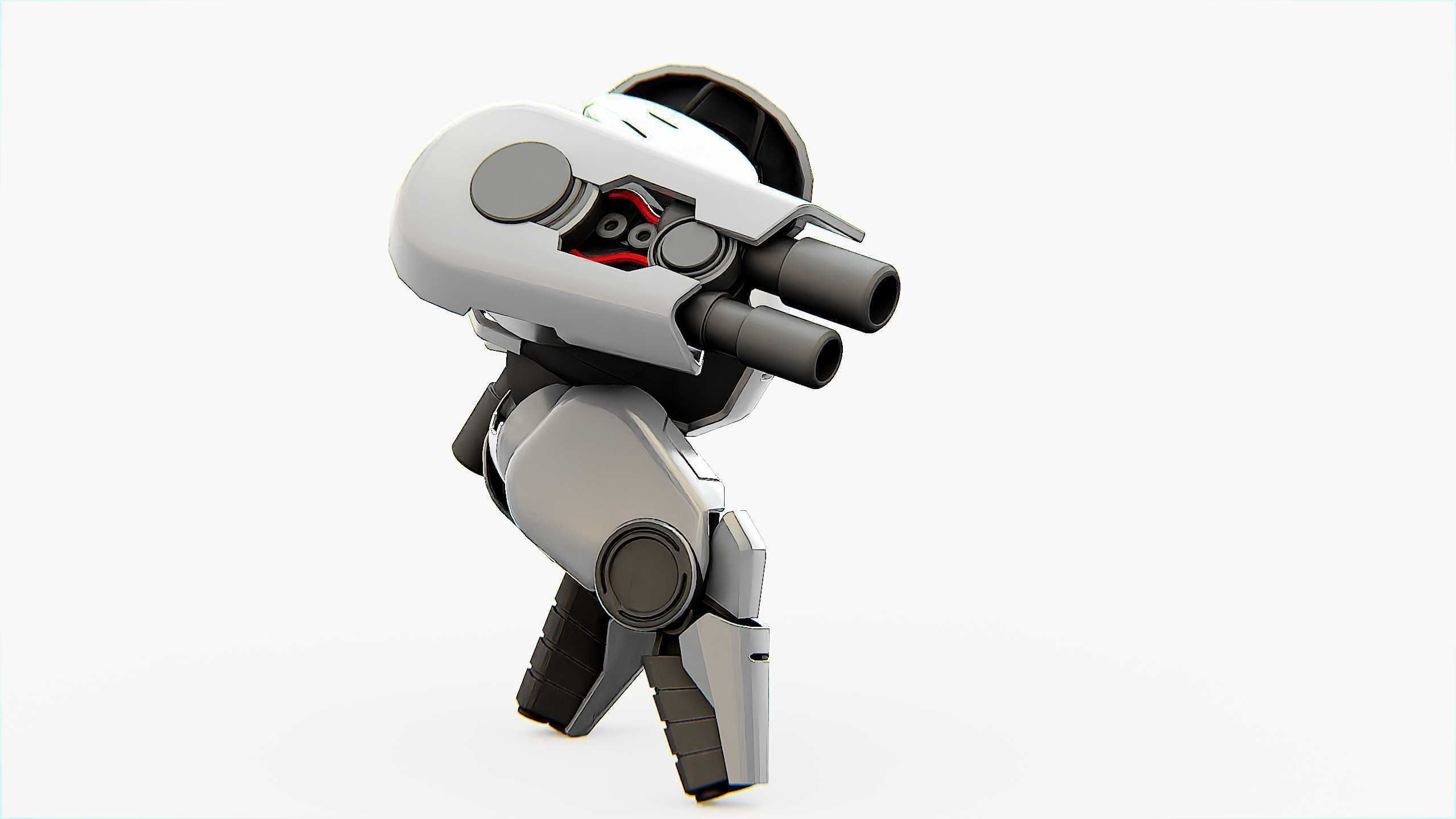 COMBAT DROID X-250 Rigged for Unreal Engine - Unity - MIXAMO  3D model_5