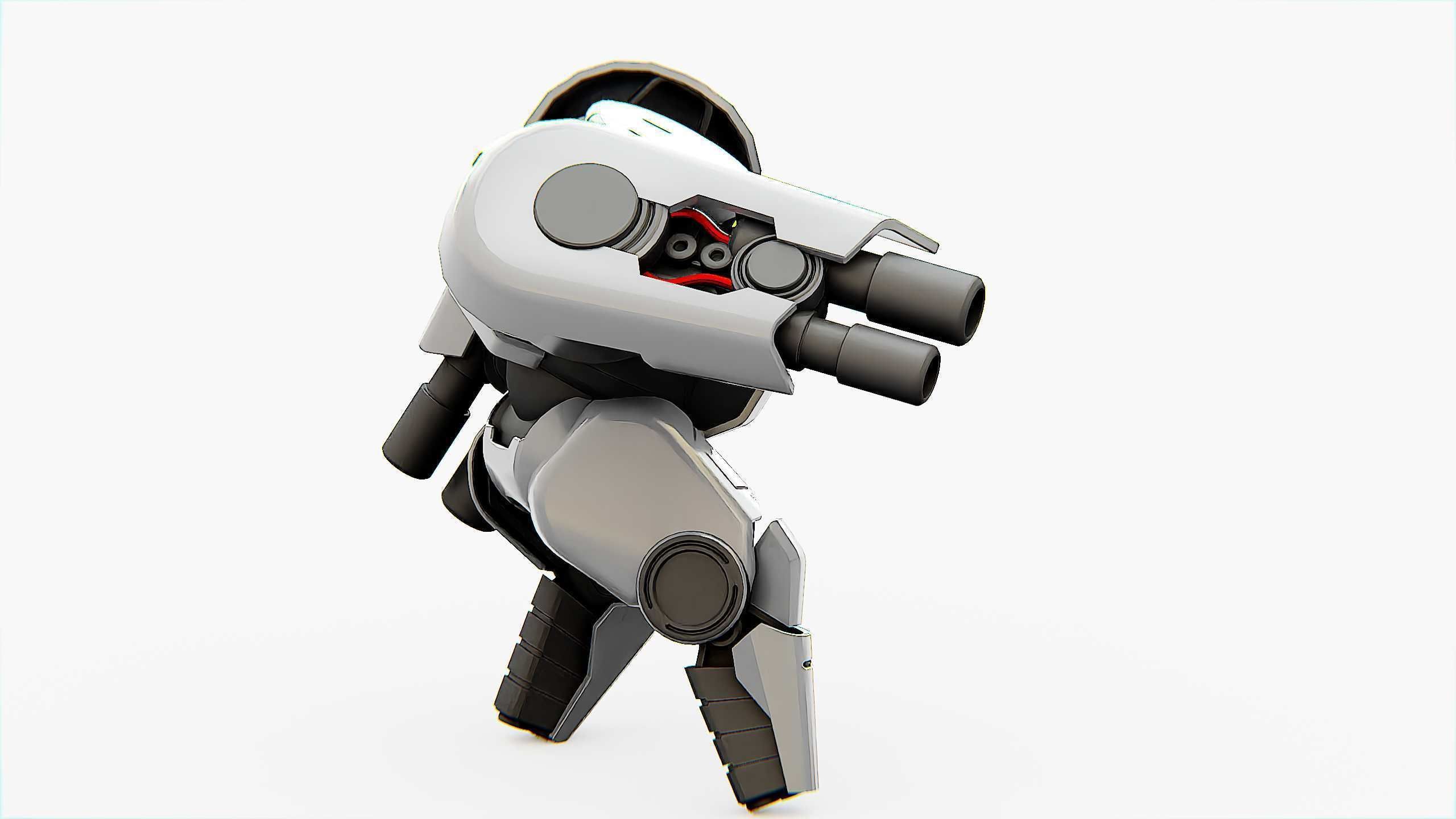 COMBAT DROID X-250 Rigged for Unreal Engine - Unity - MIXAMO  3D model_6