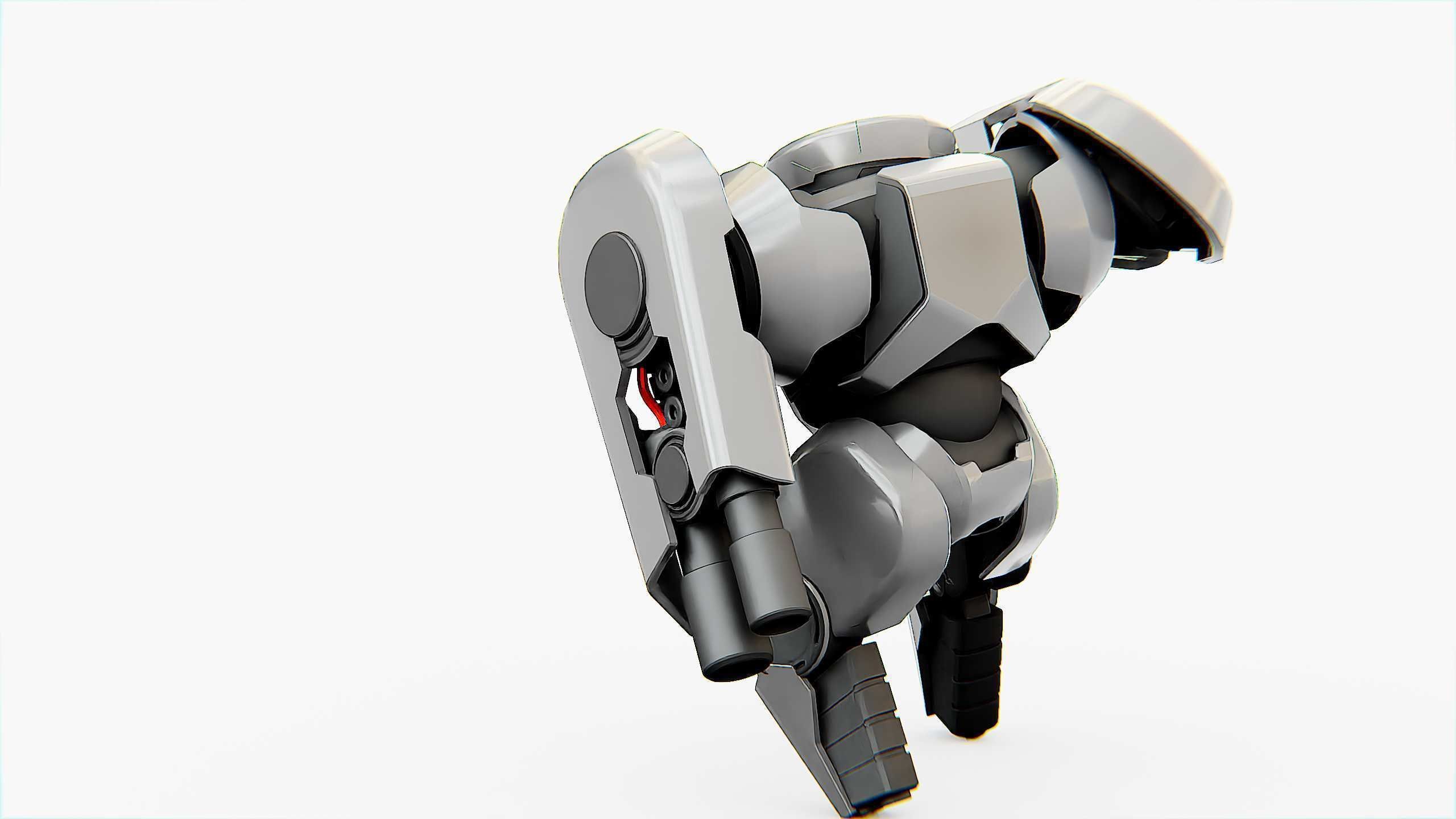 COMBAT DROID X-250 Rigged for Unreal Engine - Unity - MIXAMO  3D model_14