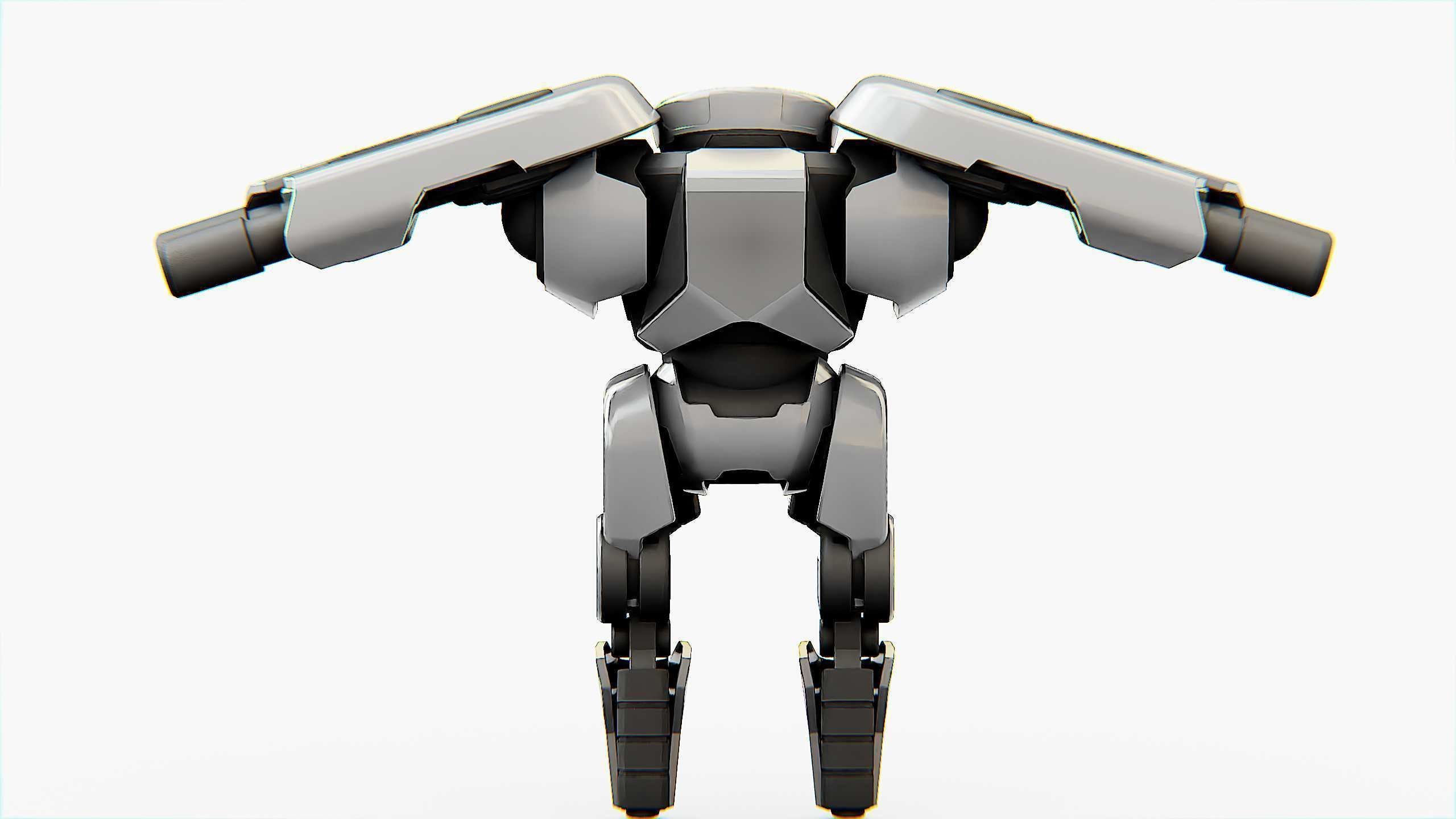 COMBAT DROID X-250 Rigged for Unreal Engine - Unity - MIXAMO  3D model_24