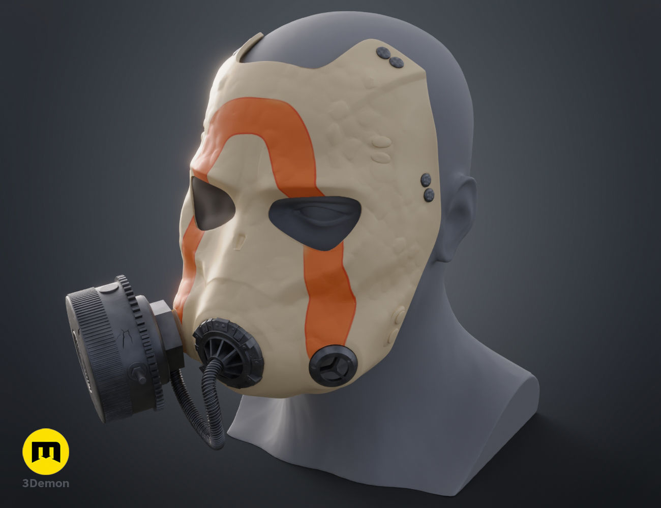 Krieg Psycho mask Borderlands 3D model 3D printable | CGTrader