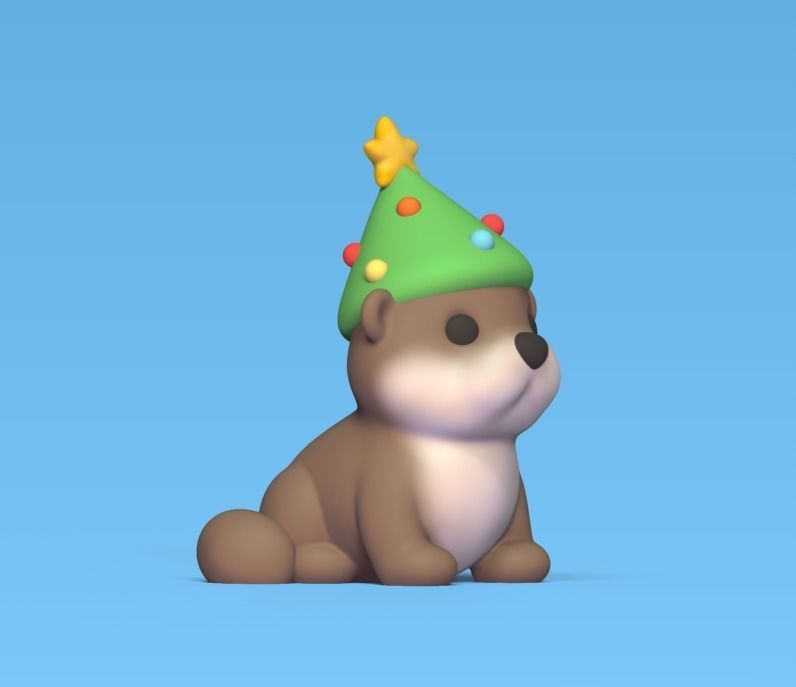 Otter Xmas Tree 3D print model_2