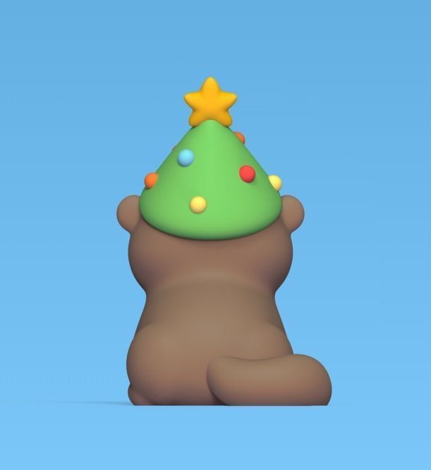 Otter Xmas Tree 3D print model_4