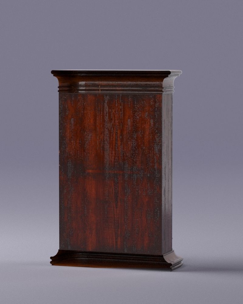 S00071 Old wall clock Low-poly Low-poly 3D model_8