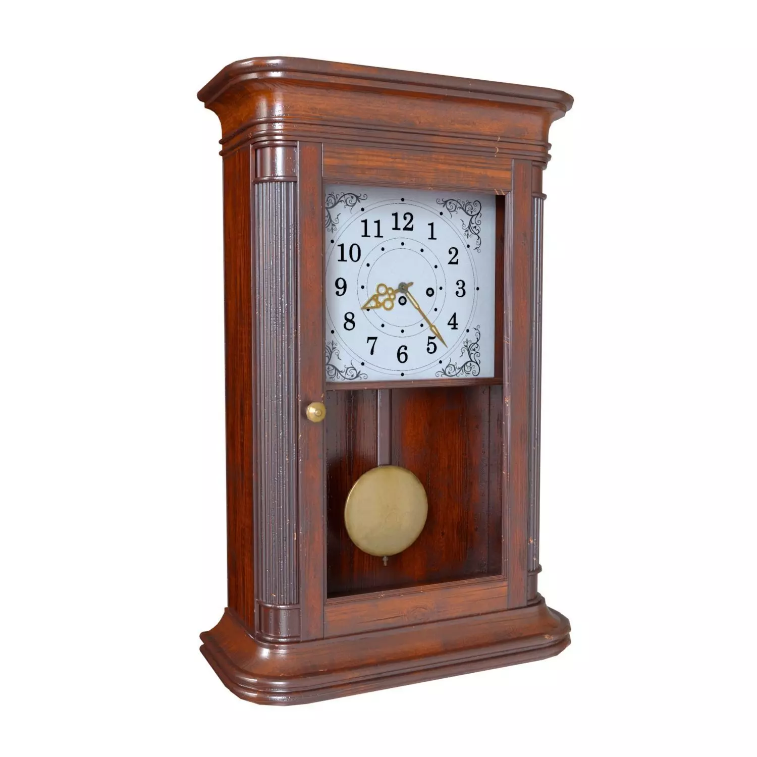 S00071 Old wall clock Low-poly Low-poly 3D model_0