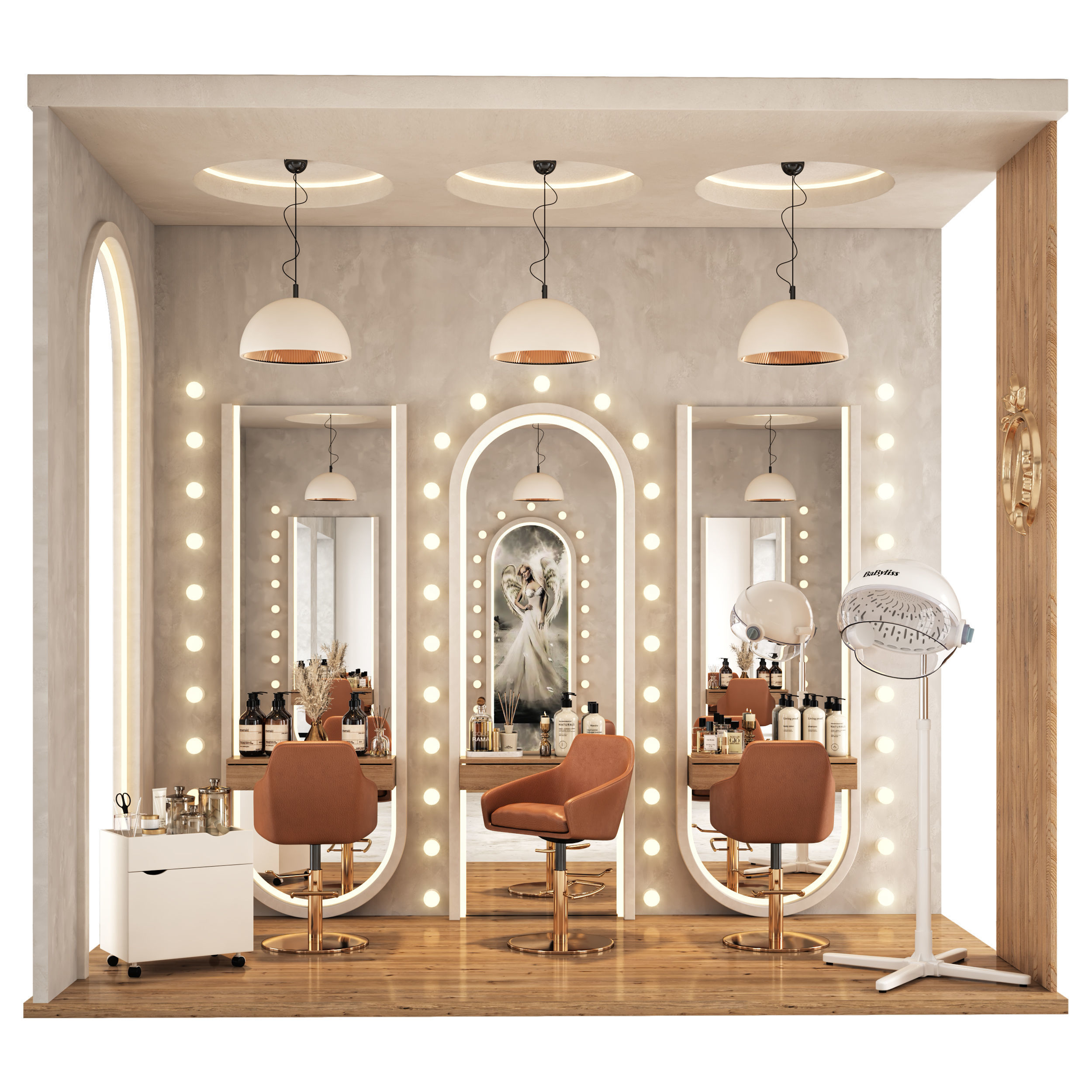 beauty salon 04 3D model_7