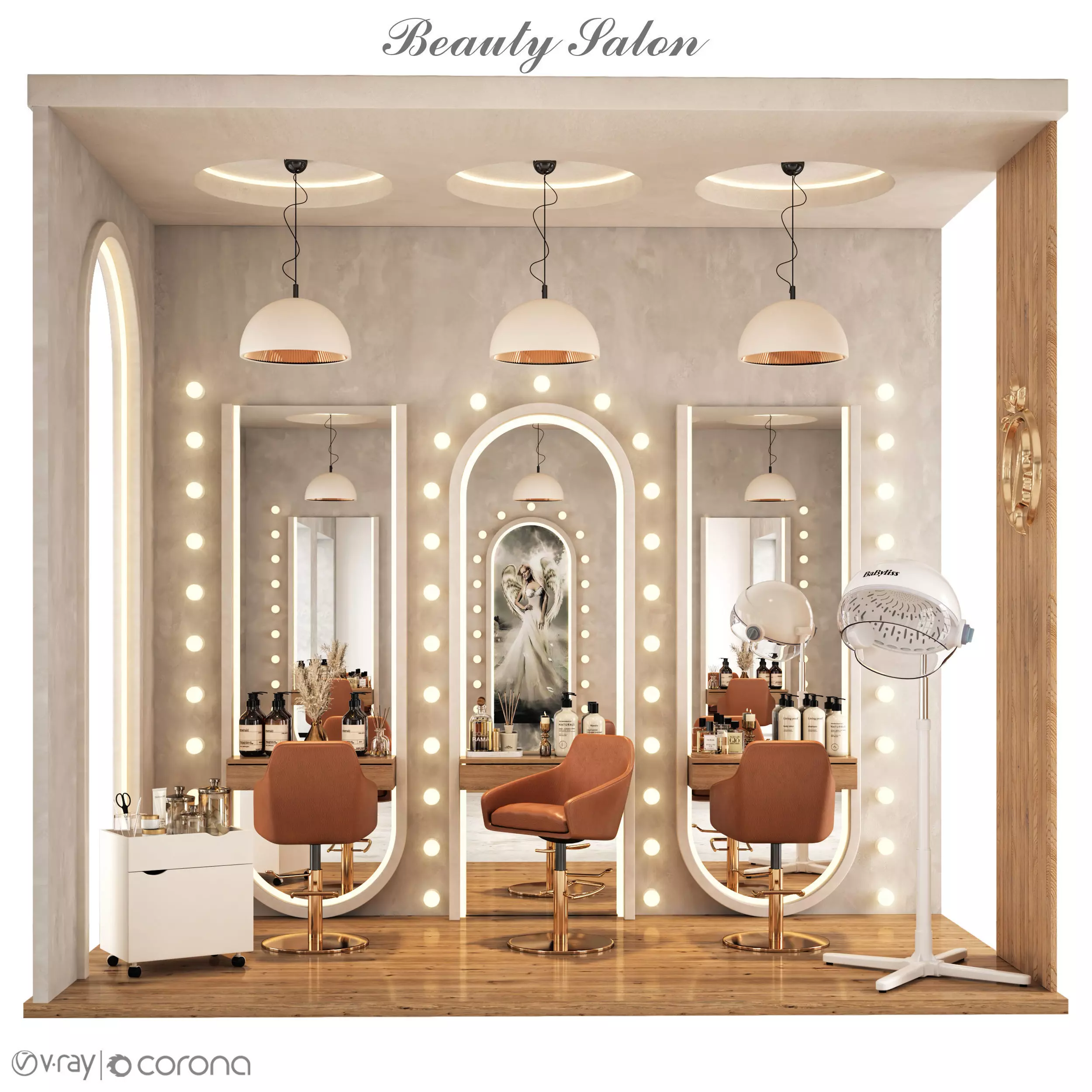 beauty salon 04 3D model_0