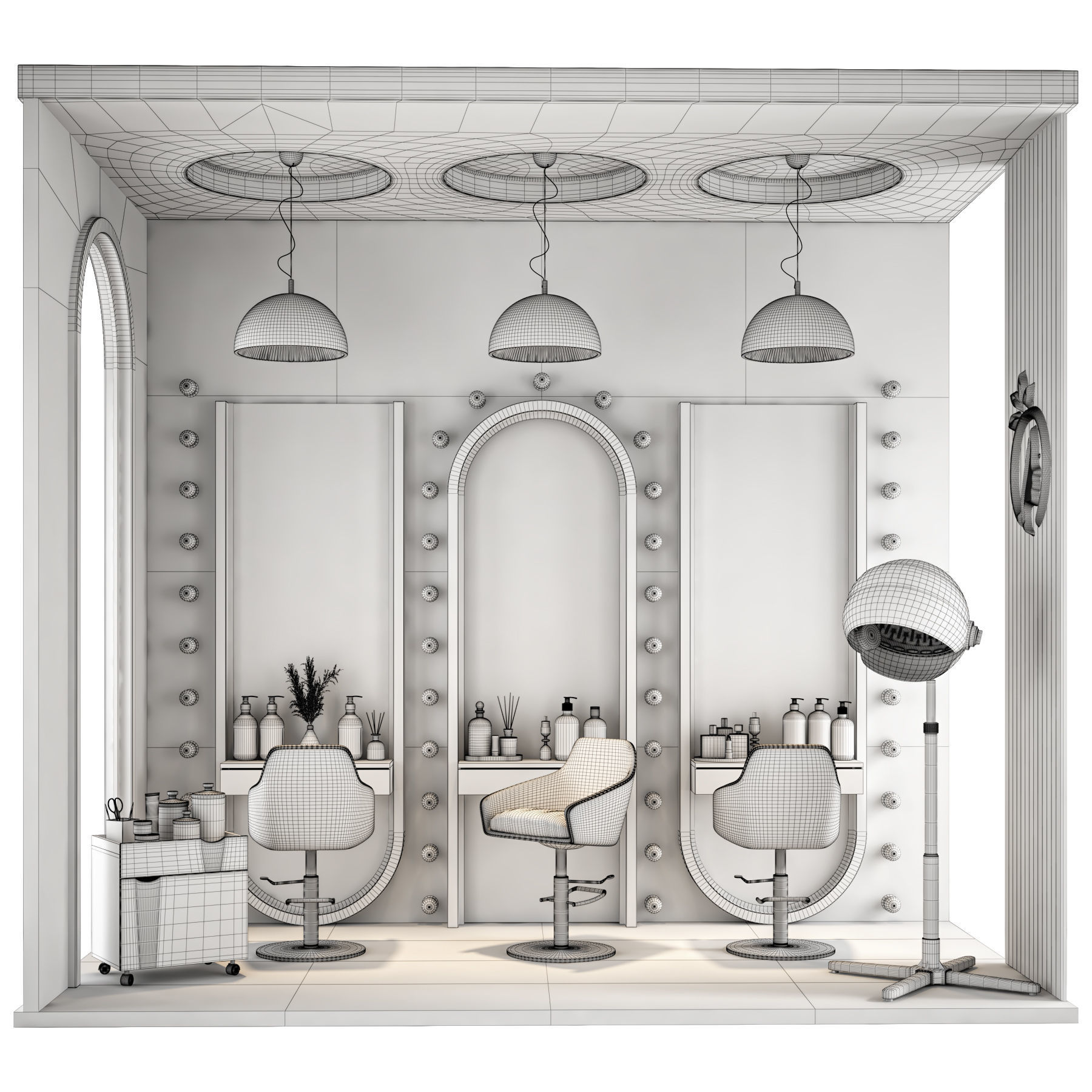 beauty salon 04 3D model_6