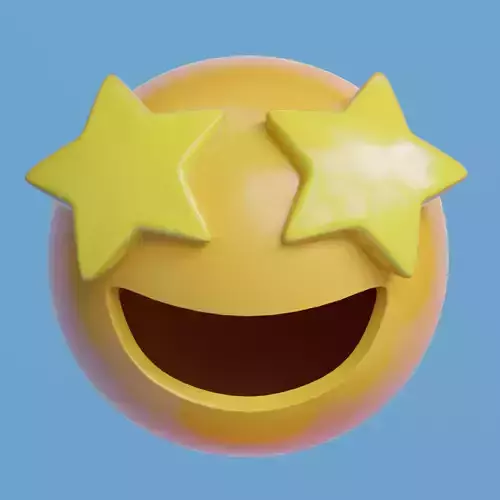 Star-Struck Emoji - Star Eyes - Free Sample Free low-poly 3D model