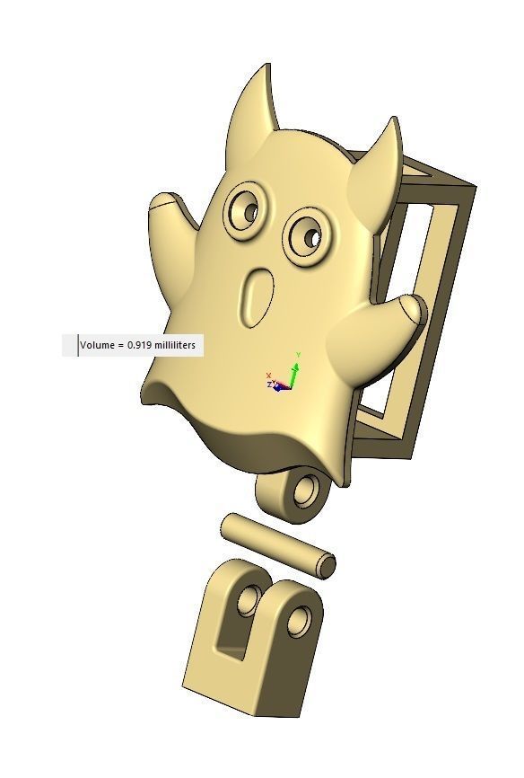 Diamond eyes devil ghost bail link 3D print model_12