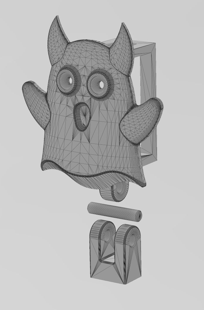 Diamond eyes devil ghost bail link 3D print model_13