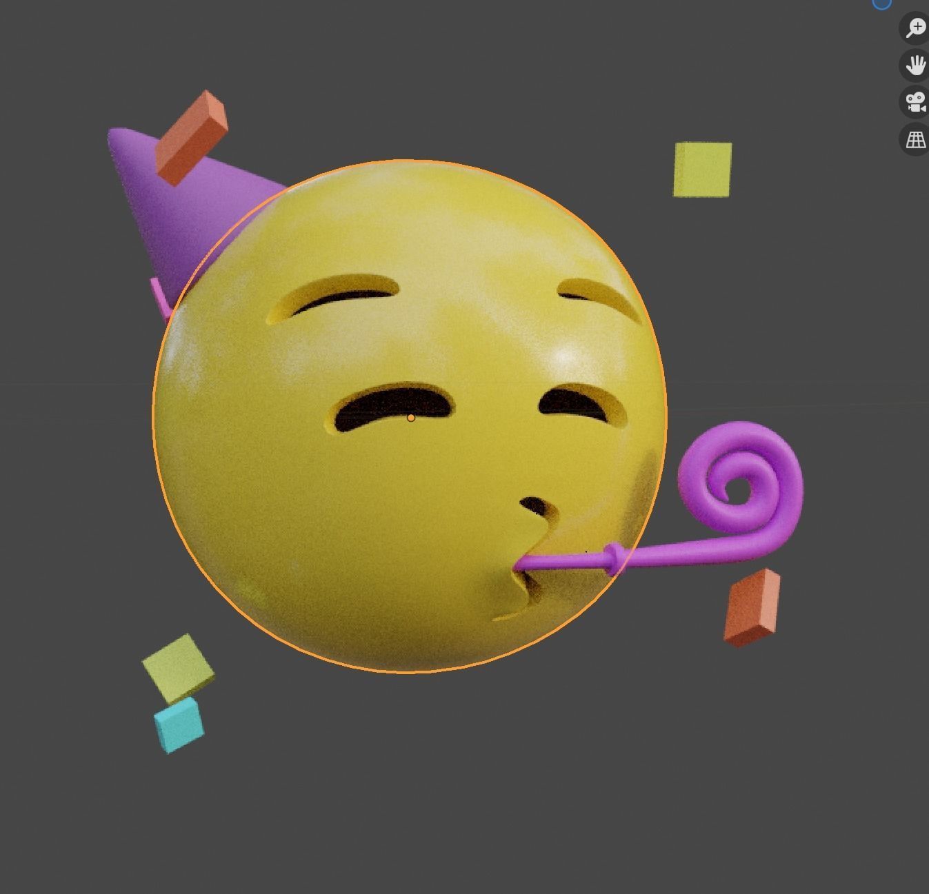 Partying Face Emoji - Free Sample Free low-poly 3D model_1