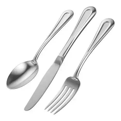 Table Dinner Knife Fork Spoon Classic Cutlery COLLECTION 3D model