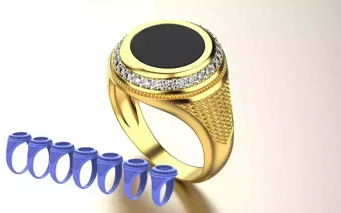 Signet onyx ring collection 9-15