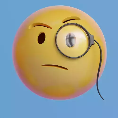 Face With Monocle Emoji - Free Sample Free 3D model