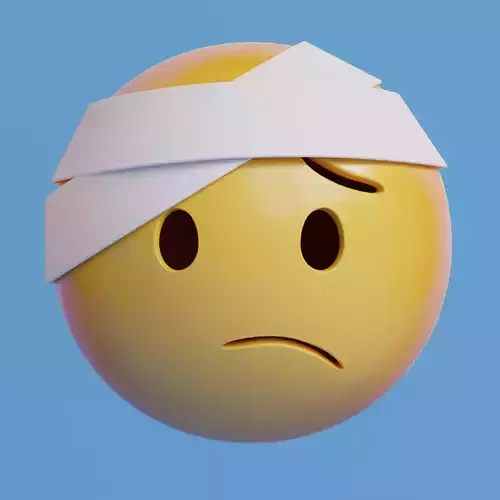 Face With Head-Bandage Emoji - Free Sample Free low-poly 3D model