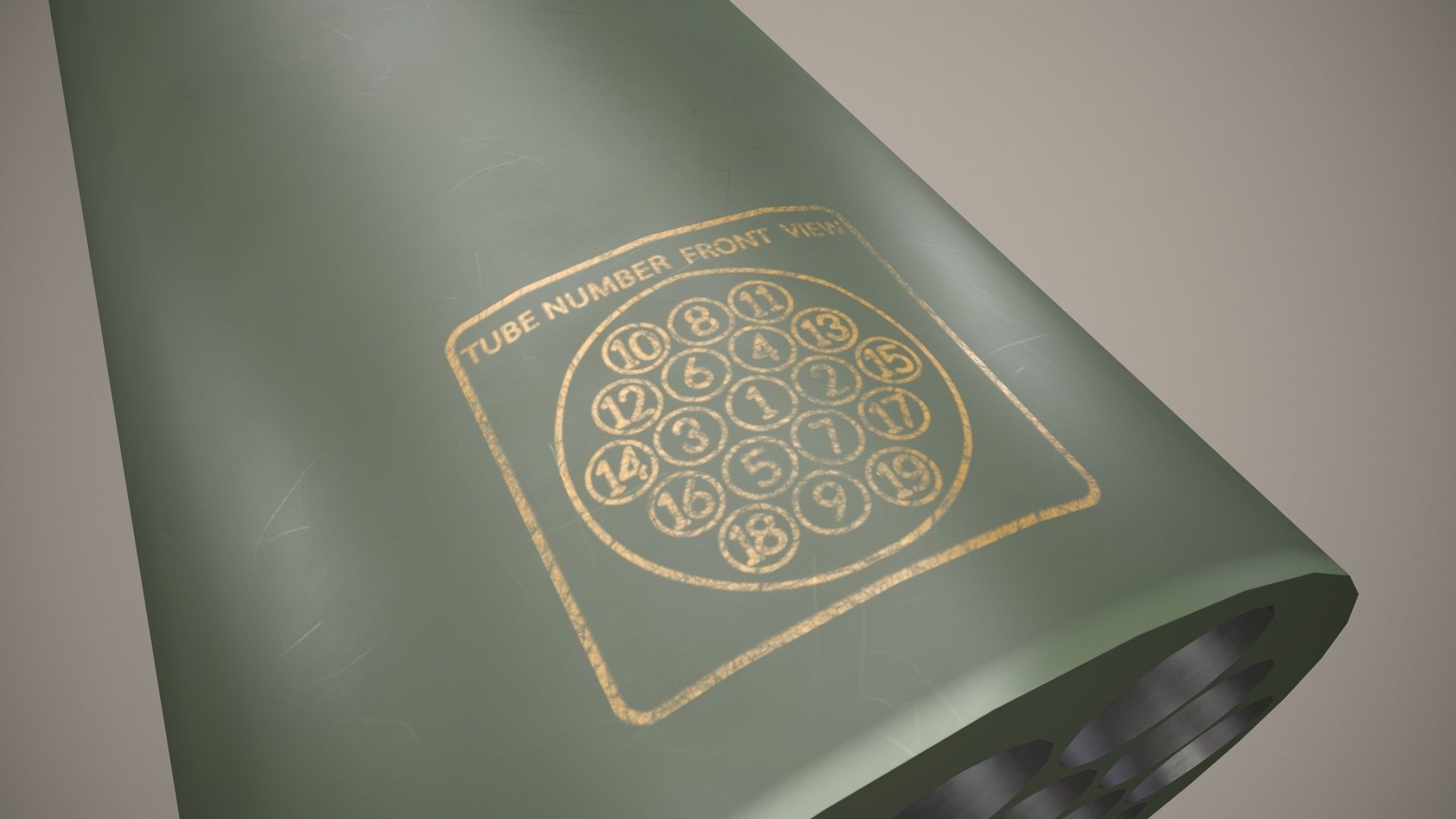 Rocket Launcher FZ207 With Missiles Low-poly 3D model_8