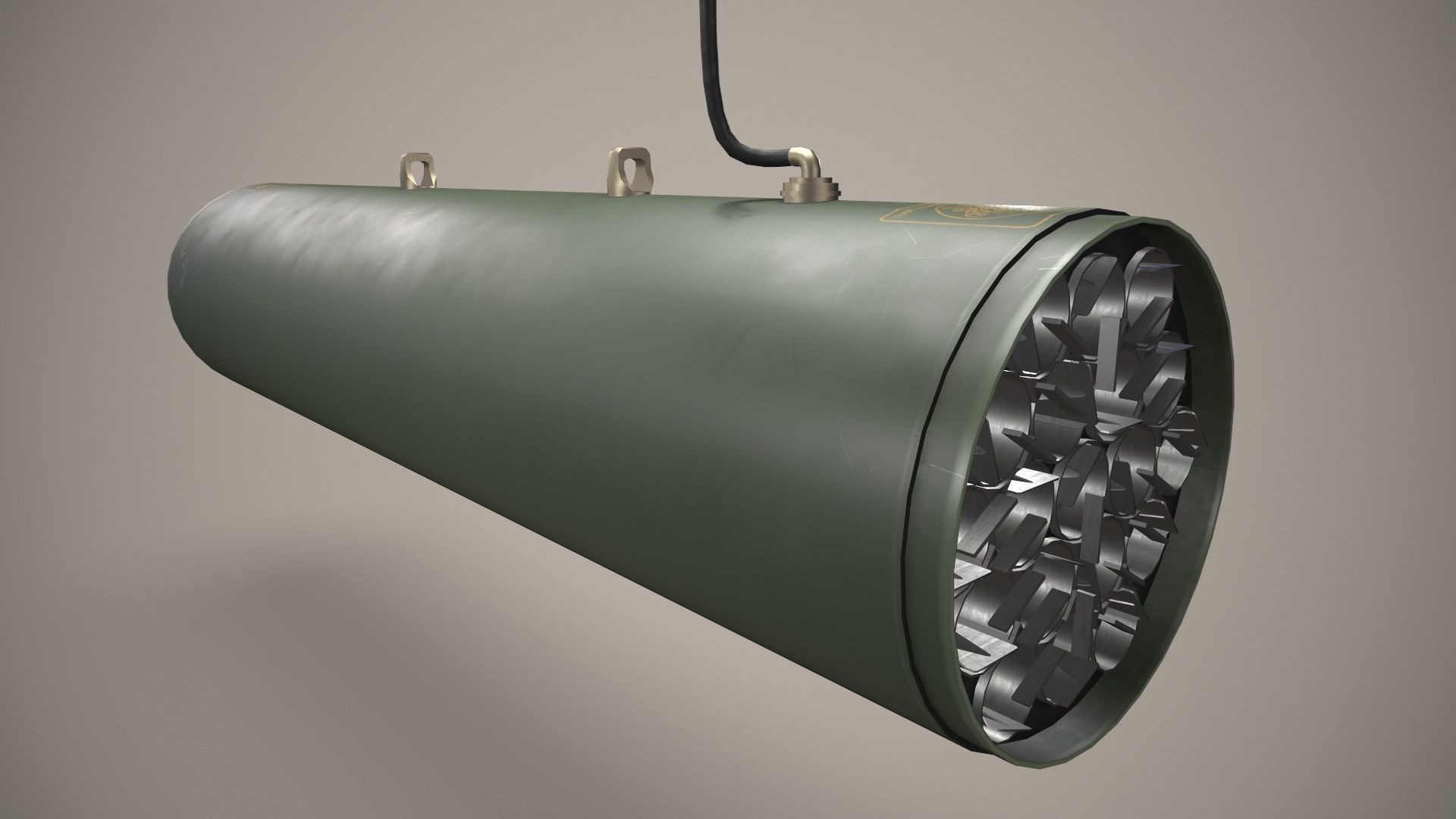 Rocket Launcher FZ207 With Missiles Low-poly 3D model_4