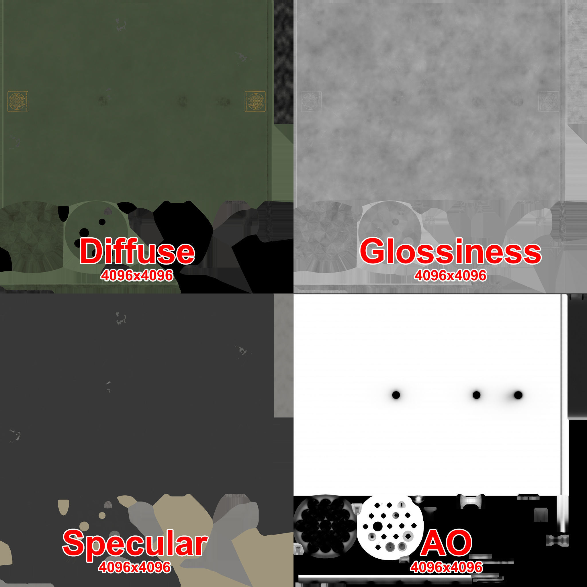 Rocket Launcher FZ207 With Missiles Low-poly 3D model_21