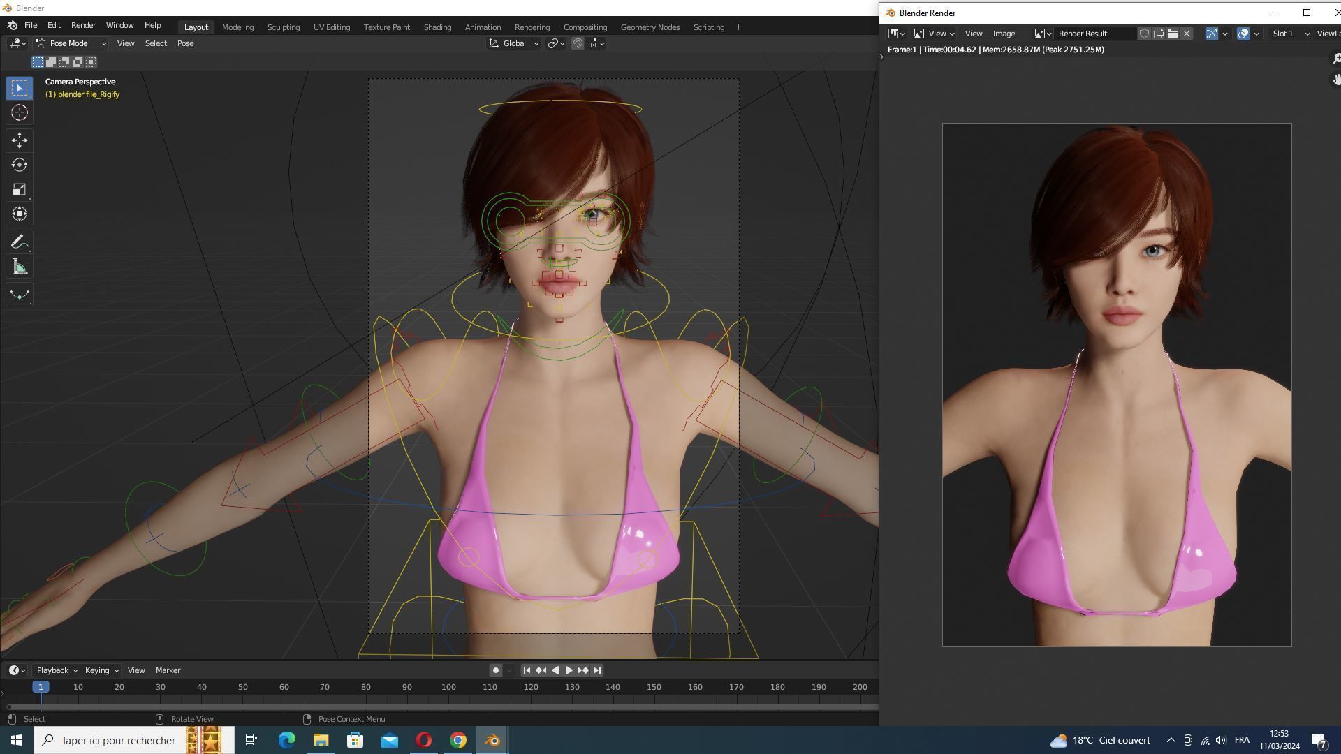 Suzi - Realistic Woman Scanned Texture Low-poly 3D model_21