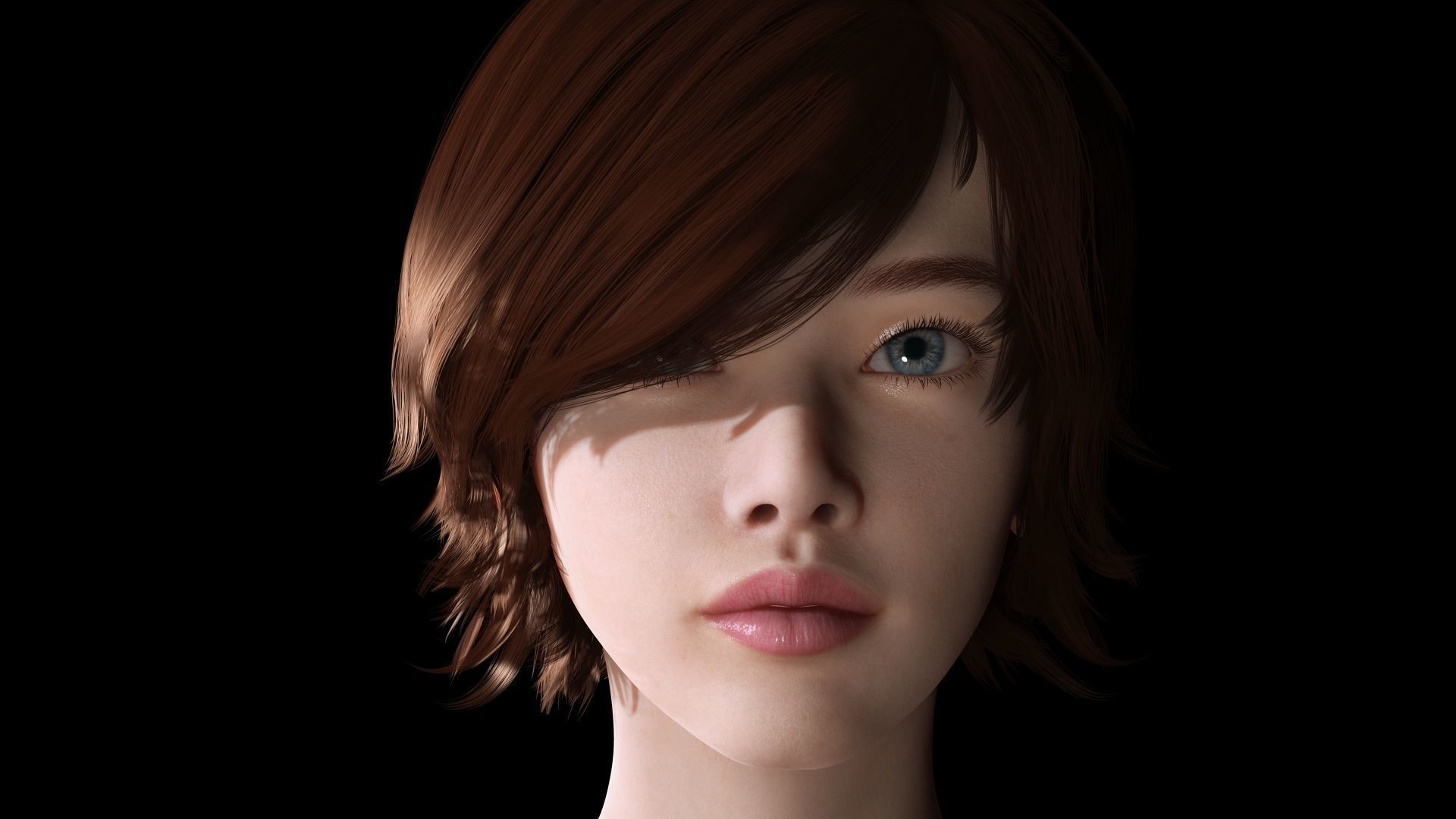 Suzi - Realistic Woman Scanned Texture Low-poly 3D model_11
