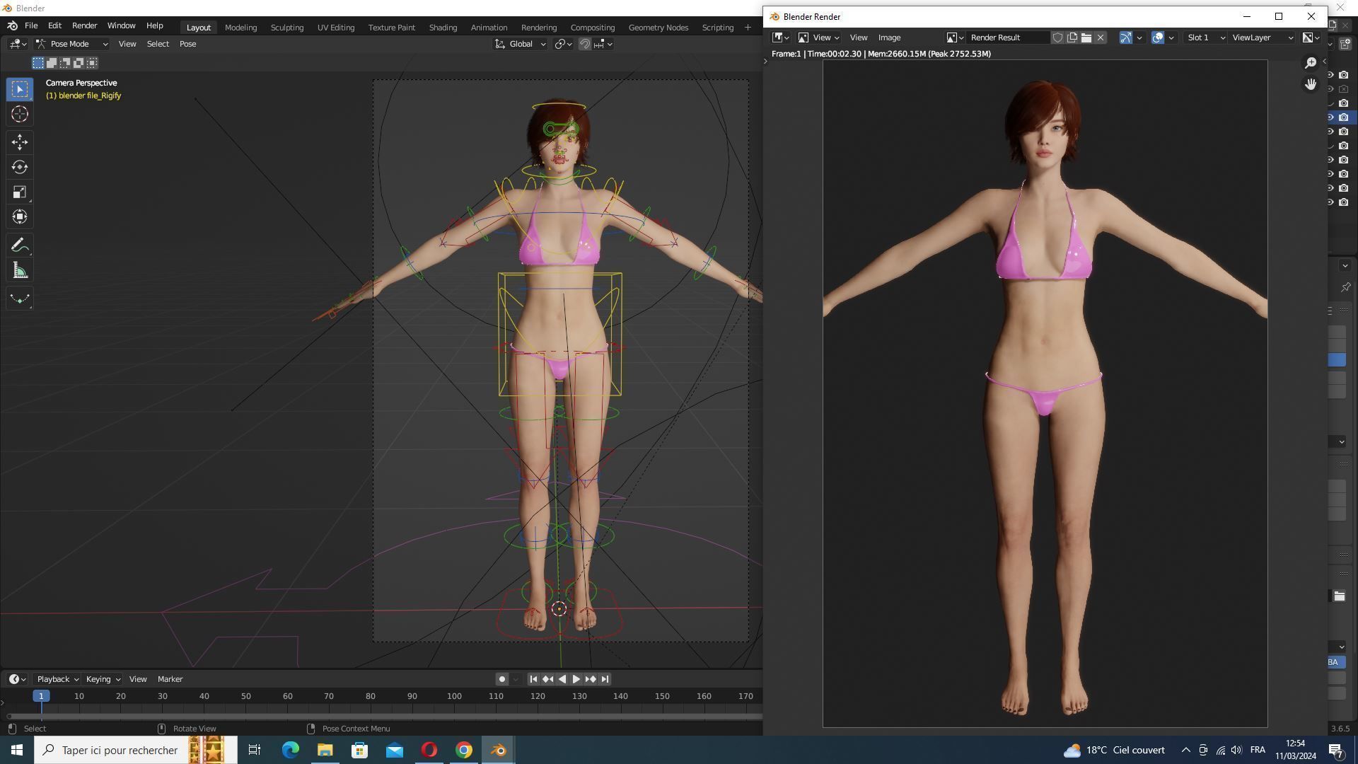 Suzi - Realistic Woman Scanned Texture Low-poly 3D model_22