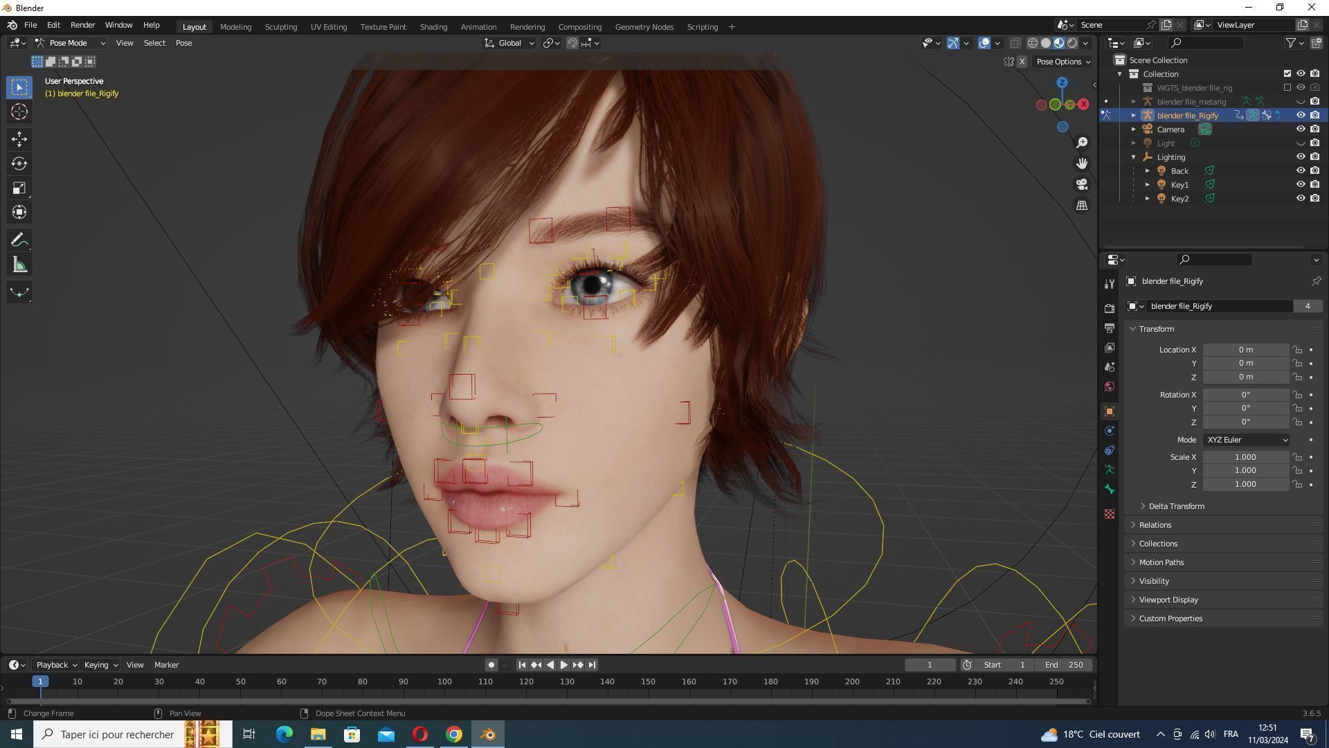 Suzi - Realistic Woman Scanned Texture Low-poly 3D model_20