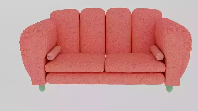 A sofa resembling a strawberry