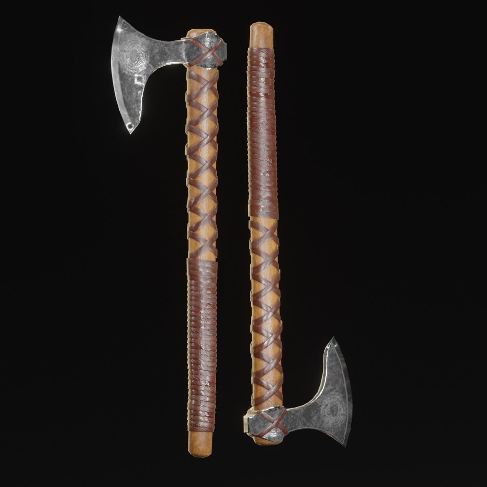 Viking Axe pack PBR Low poly game ready Low-poly 3D model_19